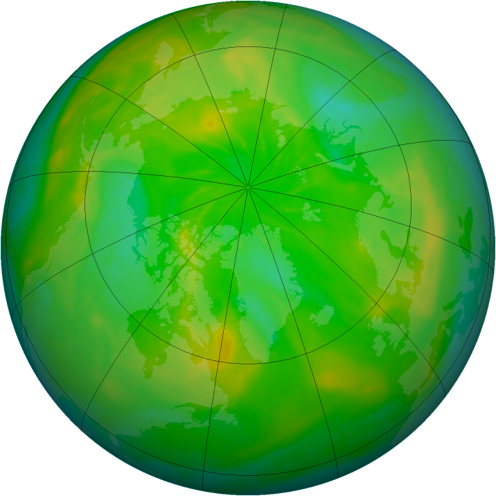 Arctic ozone map for 25 June 2014